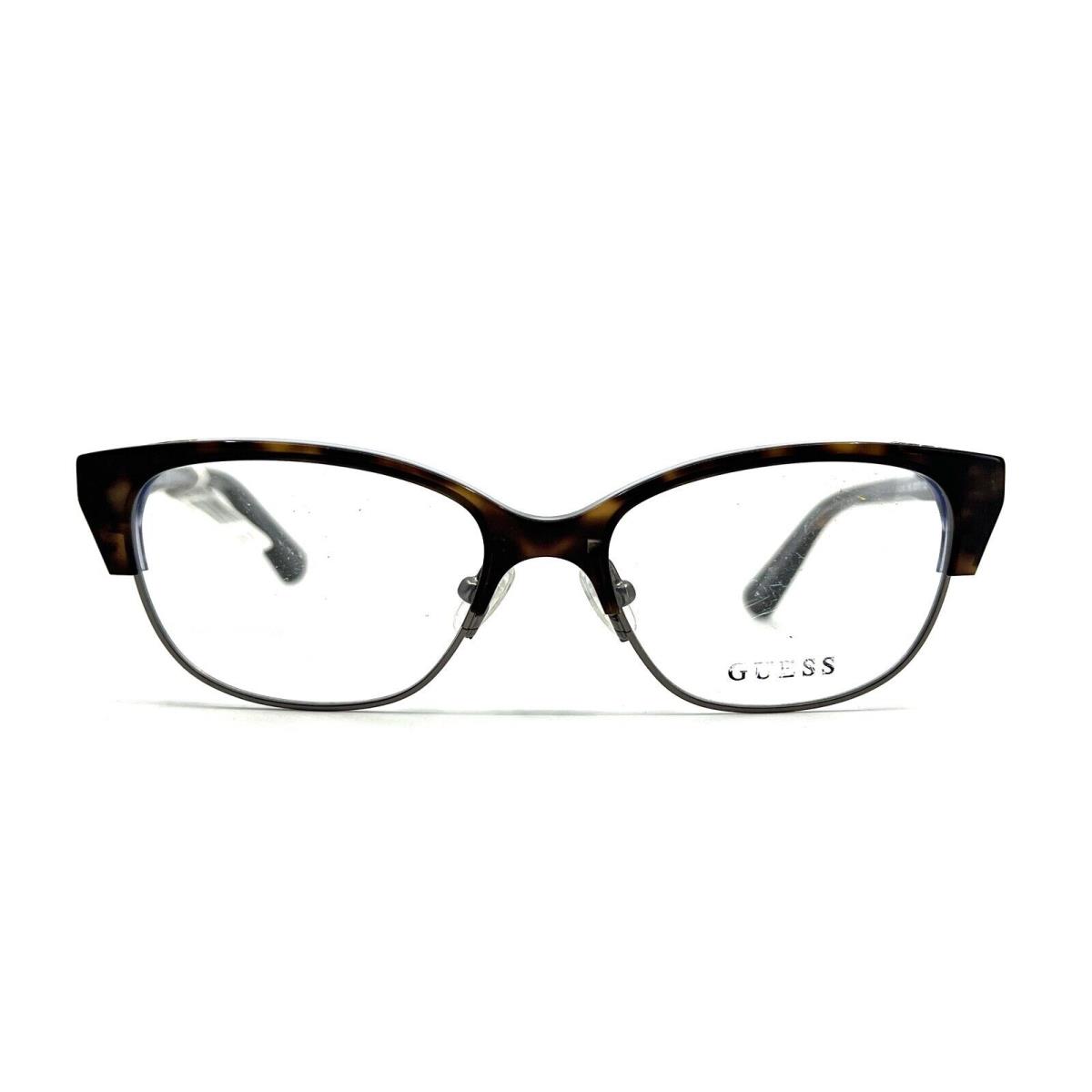 Guess GU2590 056 Eyeglasses Frames Gray Brown Tortoise Cat Eye 52-17-135