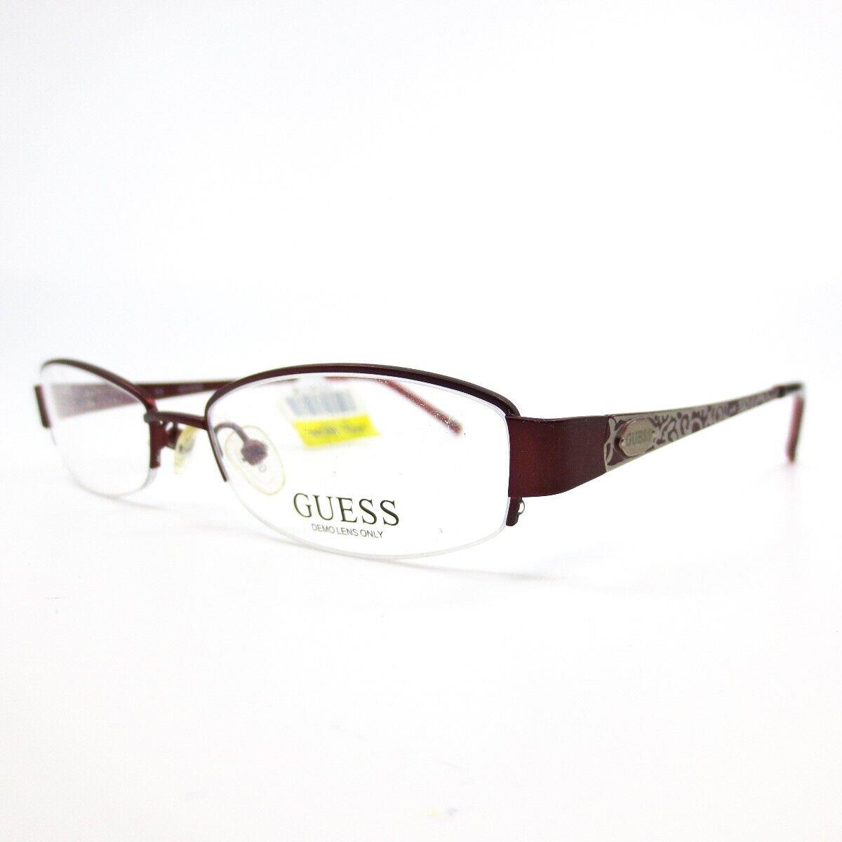 Guess Eyeglasses Frames GU4071 BU Red Round Half Rim 50-17-135