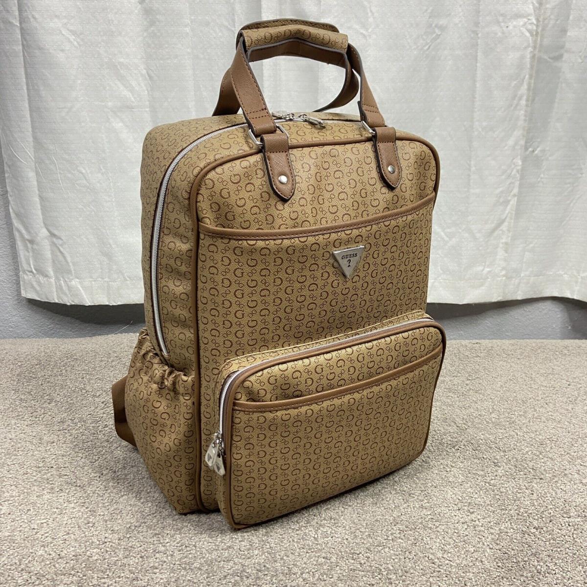 Guess Brown Mocha Baby Diaper Bag Backpack Logo Lottie Travel Tote