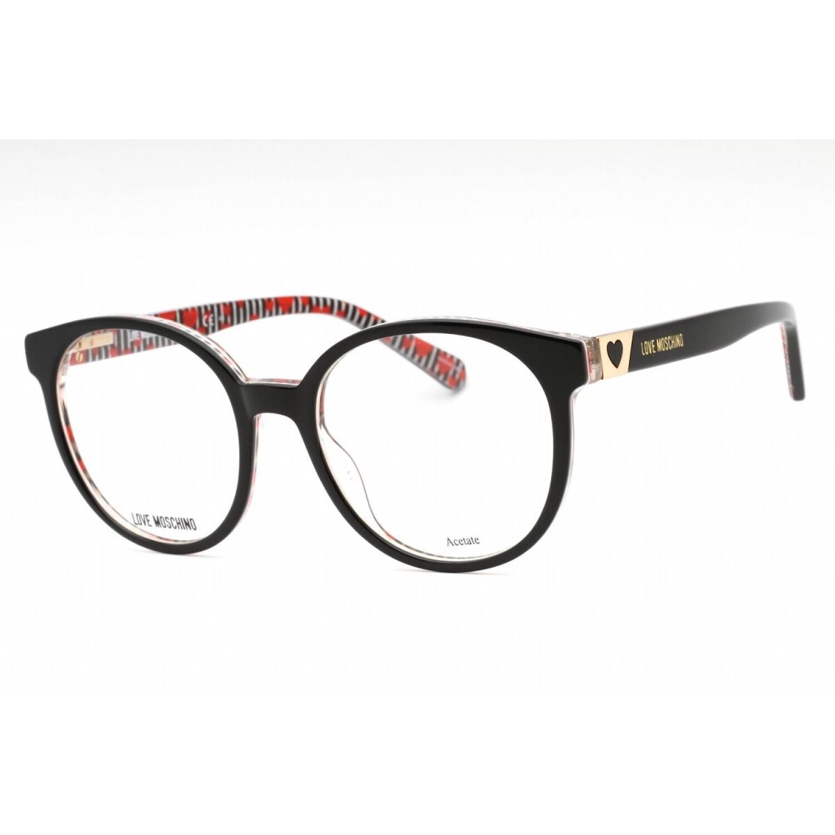 Moschino Love MOL584-807-52 Eyeglasses Size 52mm 18mm 140mm Black Women - black, Frame: black