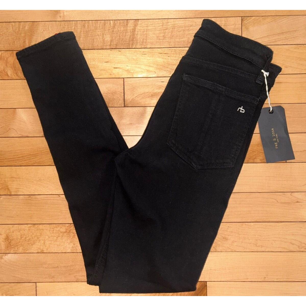 Rag Bone Flexi Nina High-rise Skinny Jean Black Size 25