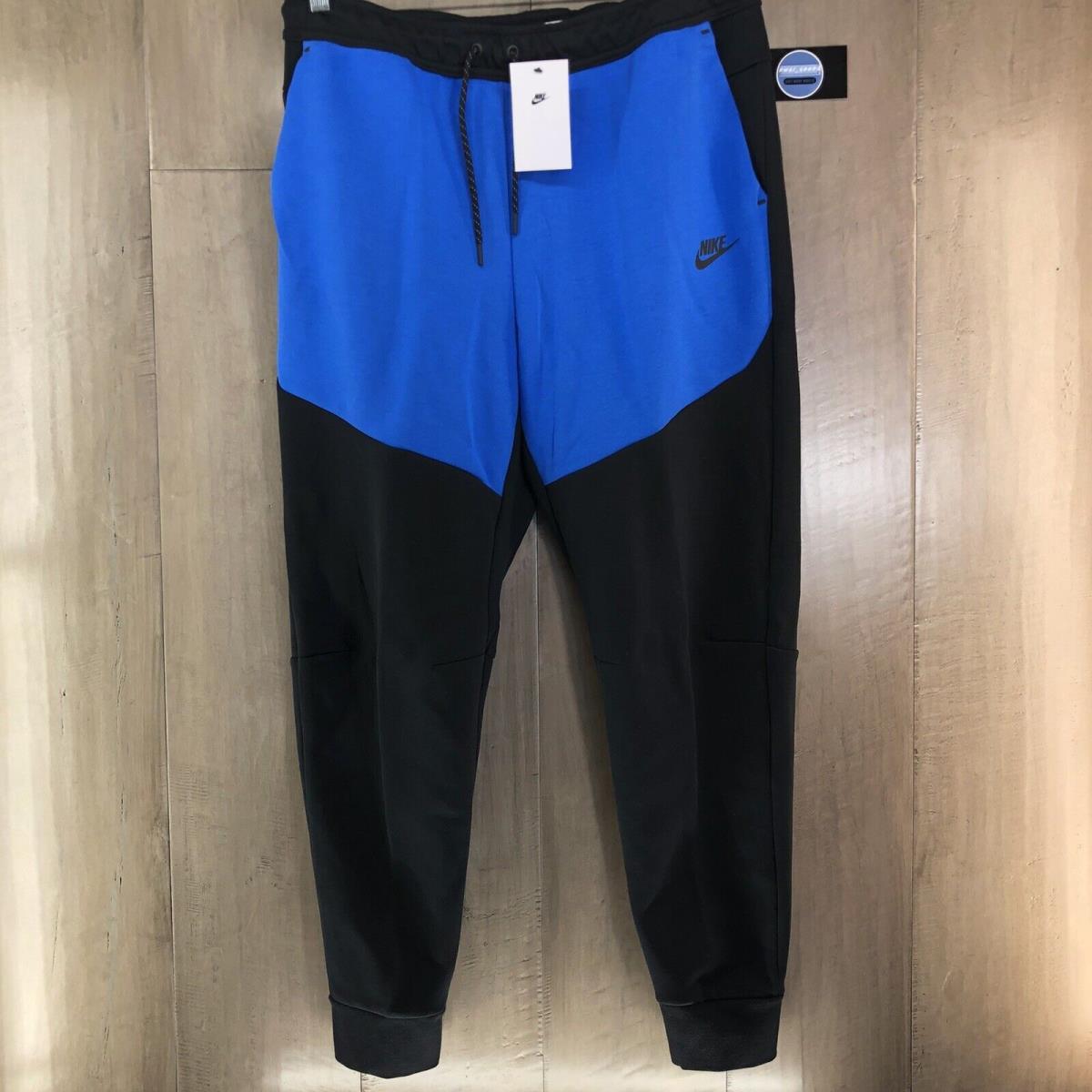 Nike Sportswear Men`s Tech Fleece Joggers Signal Blue Black XL / Xxl CU4495-017