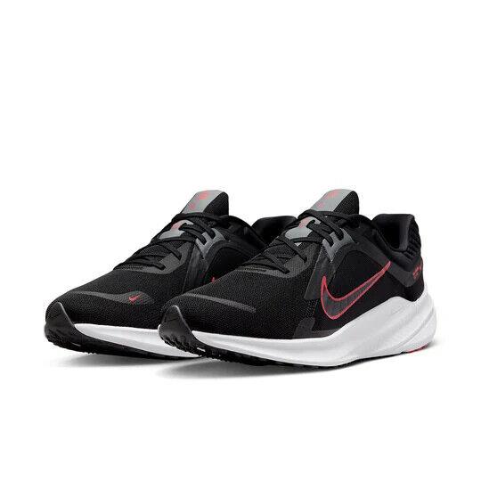 Nike Quest 5 DD0204-004 Sneakers Men`s Black University Red Road Running Shoes - Black