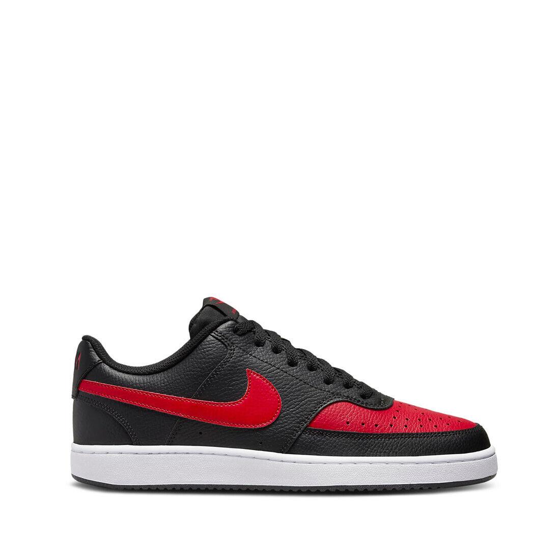 Nike DV6488-001 Men`s Court Vision in Black University Red White - Medium - Black