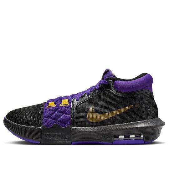 Nike Men`s Lebron Witness Viii `lakers` Black/purple Basketball Shoes FB2239-001 - Black