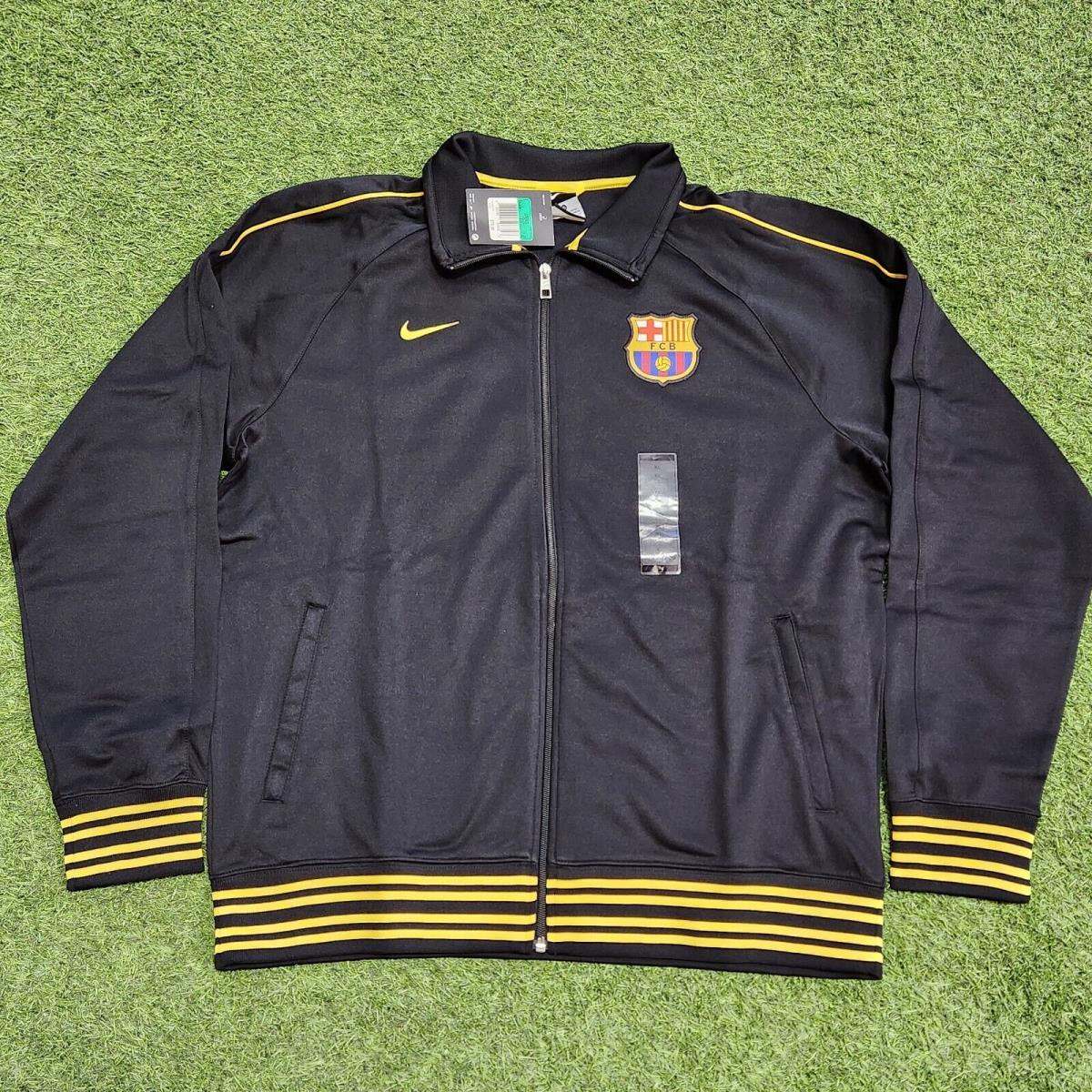 Nike Barcelona Soccer Track Top Black-yellow