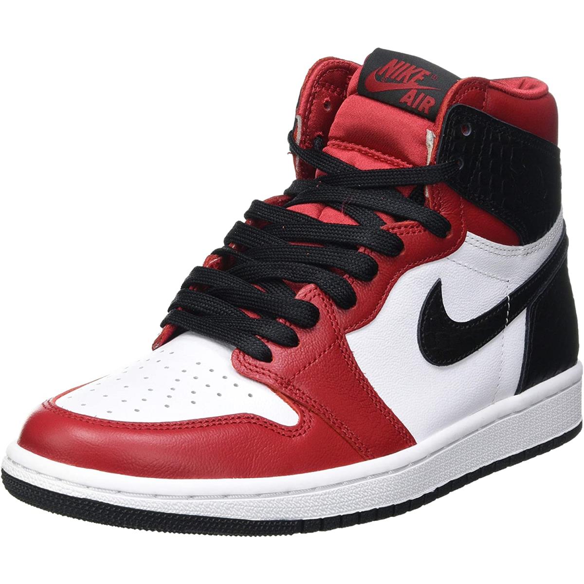 Nike Women`s Air Jordan 1 Retro High Satin Snake CD0461-601 Basketball Shoes