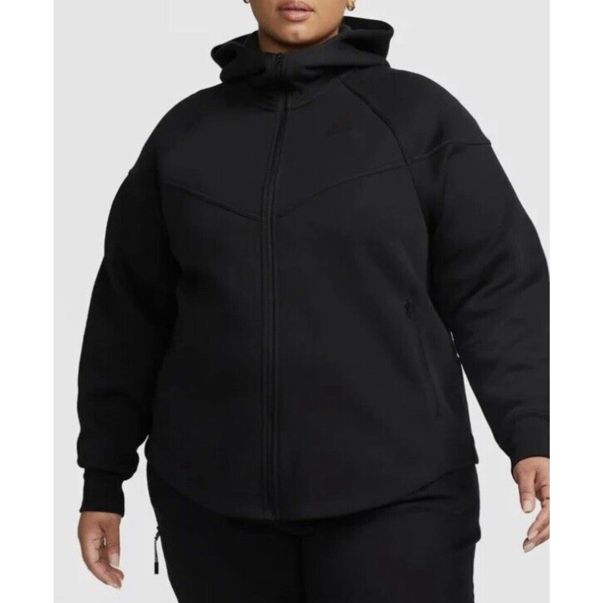 Nike Sportswear Tech Fleece Windrunner Women`s Full-zip Hoodie Black 2X FB8340