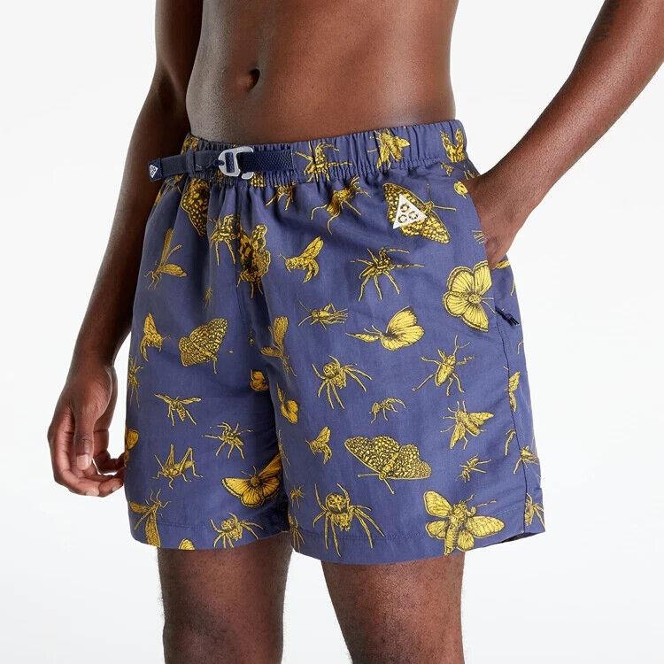 Nike Acg Trail Shorts Outdoor Hiking Insect Bug Print DR5735-437 Men`s Xxl