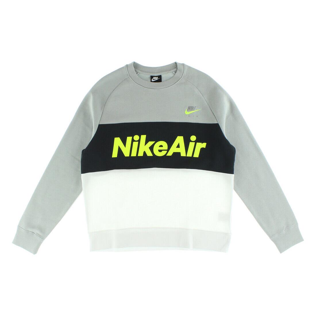 Nike Air Crewneck LS Sweatshirt Mens Active Shirts Tees Size M Color: Grey - Grey, Main: Grey