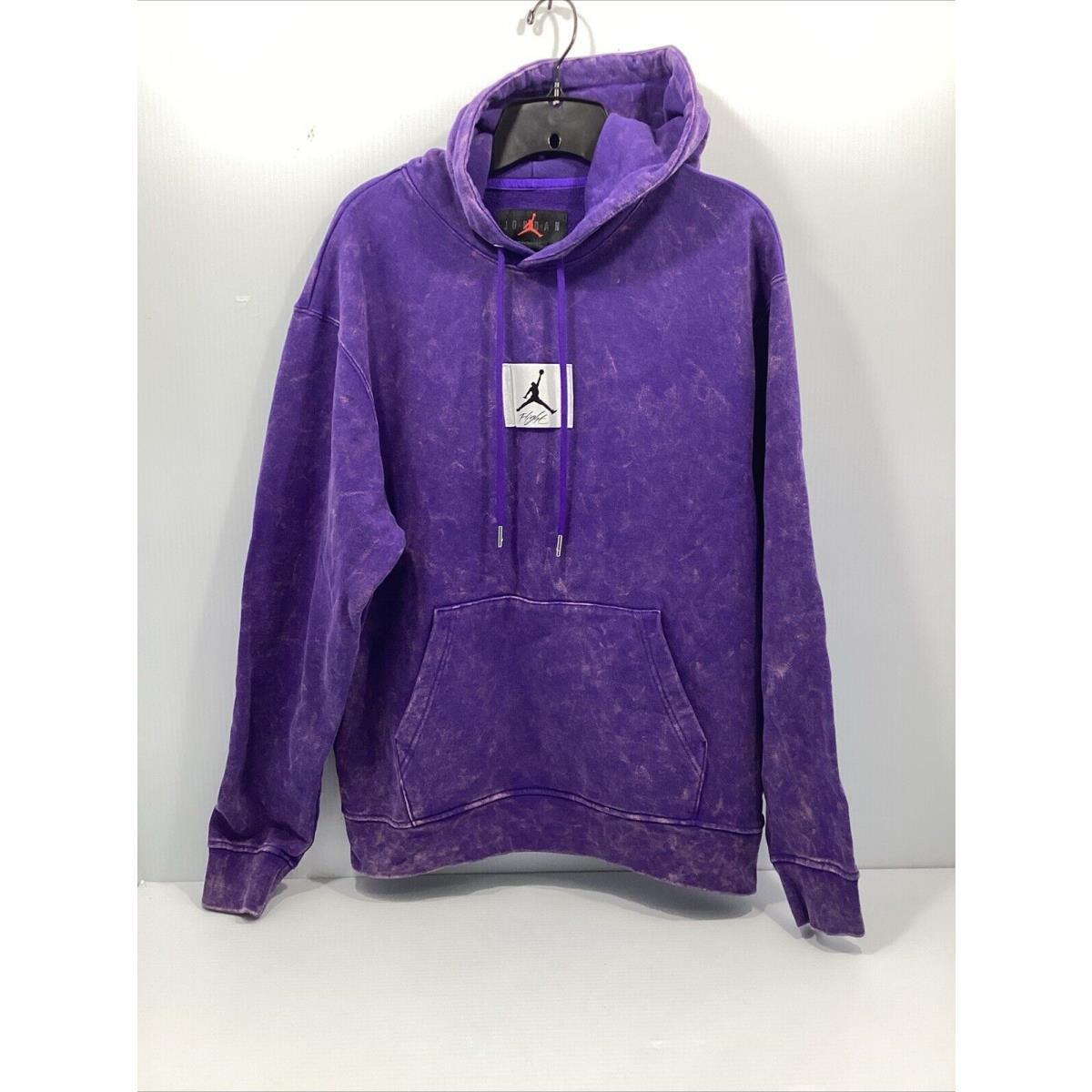 Nike Air Jordan Washed Pullover Hoodie Concord Purple Mens Size Small DR3087-514