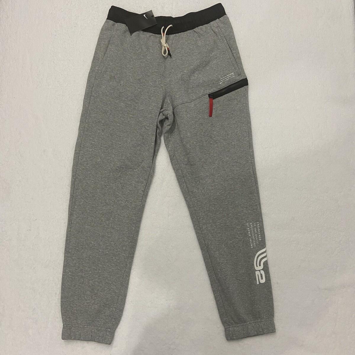 SZ L Nike Kyrie Irving Uncle Drew Fleece Basketball Jogger Pants Gray