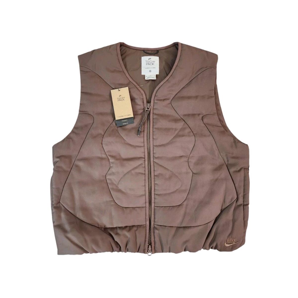 Nike Sportswear Tech Pack Therma-fit Adv Brown Vest FN0635-237 Size Medium