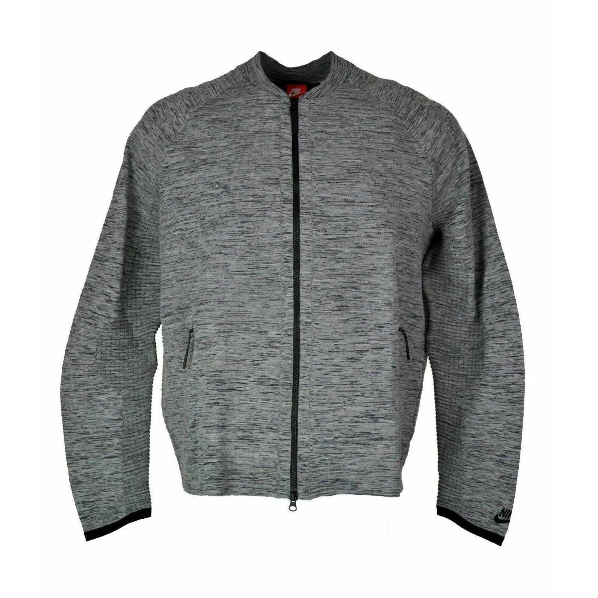 Nike Knit Zip Jacket Men`s Size 2XL Sportswear Tech Pack Heather Gray