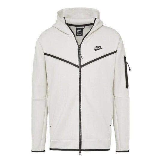 Men`s Size XL Nike Tech Fleece Jacket Light Bone Ivory Beige Black CU4489-072