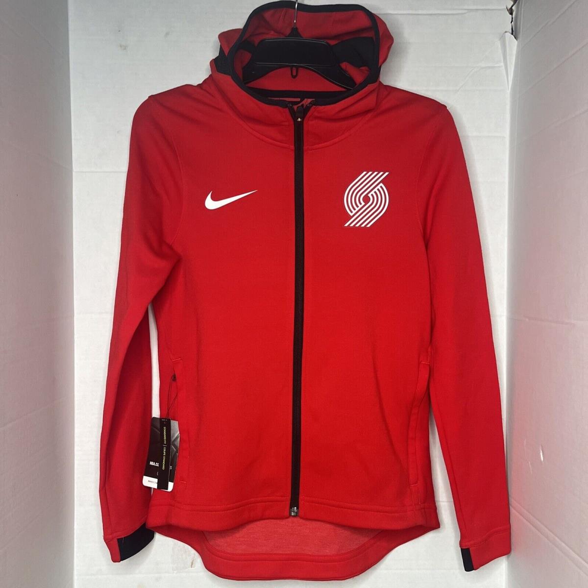 Nike Portland Trailblazers Tech Fleece Dri Fit Full Zip Hooded Warmup Jacket M