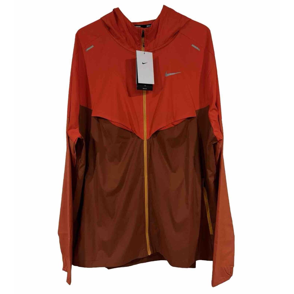 Nike Windrunner Packable Running Jacket Orange Brown Mens Size Xlt CZ9070-634