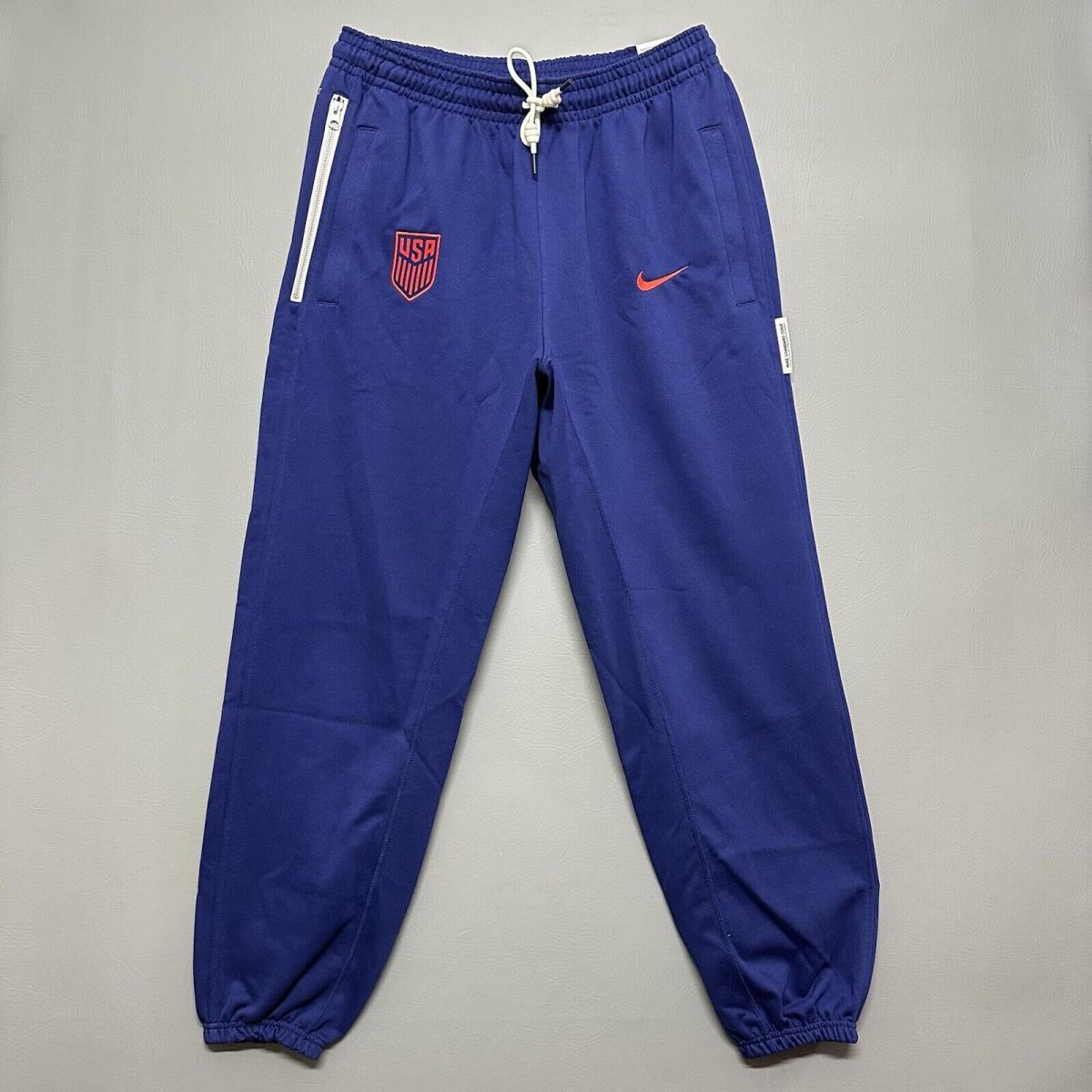 Nike Dri-fit Pants French Terry Team Usa Men s Sz L Large Blue