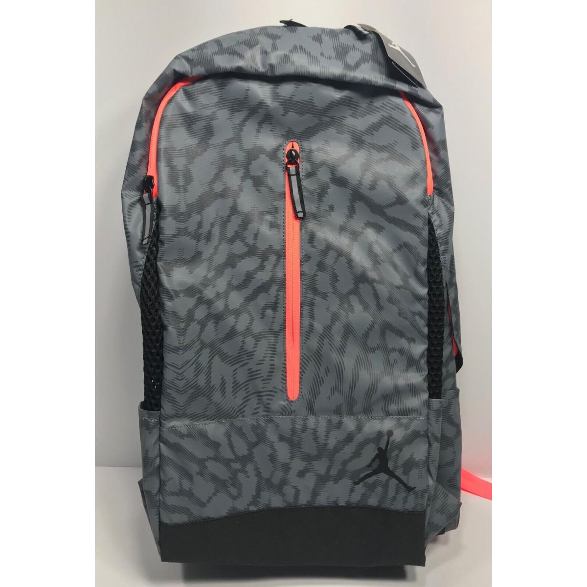 Nike Air Jordan Jumpman School Backpack Laptop Book Bag 9A1776-146 Cool Gray O