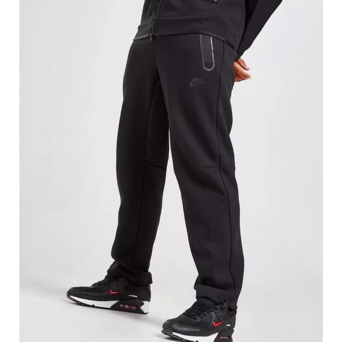 Men`s Nike Sportswear Tech Fleece Straight Leg Pants Black DQ4312-010 SZ M or L