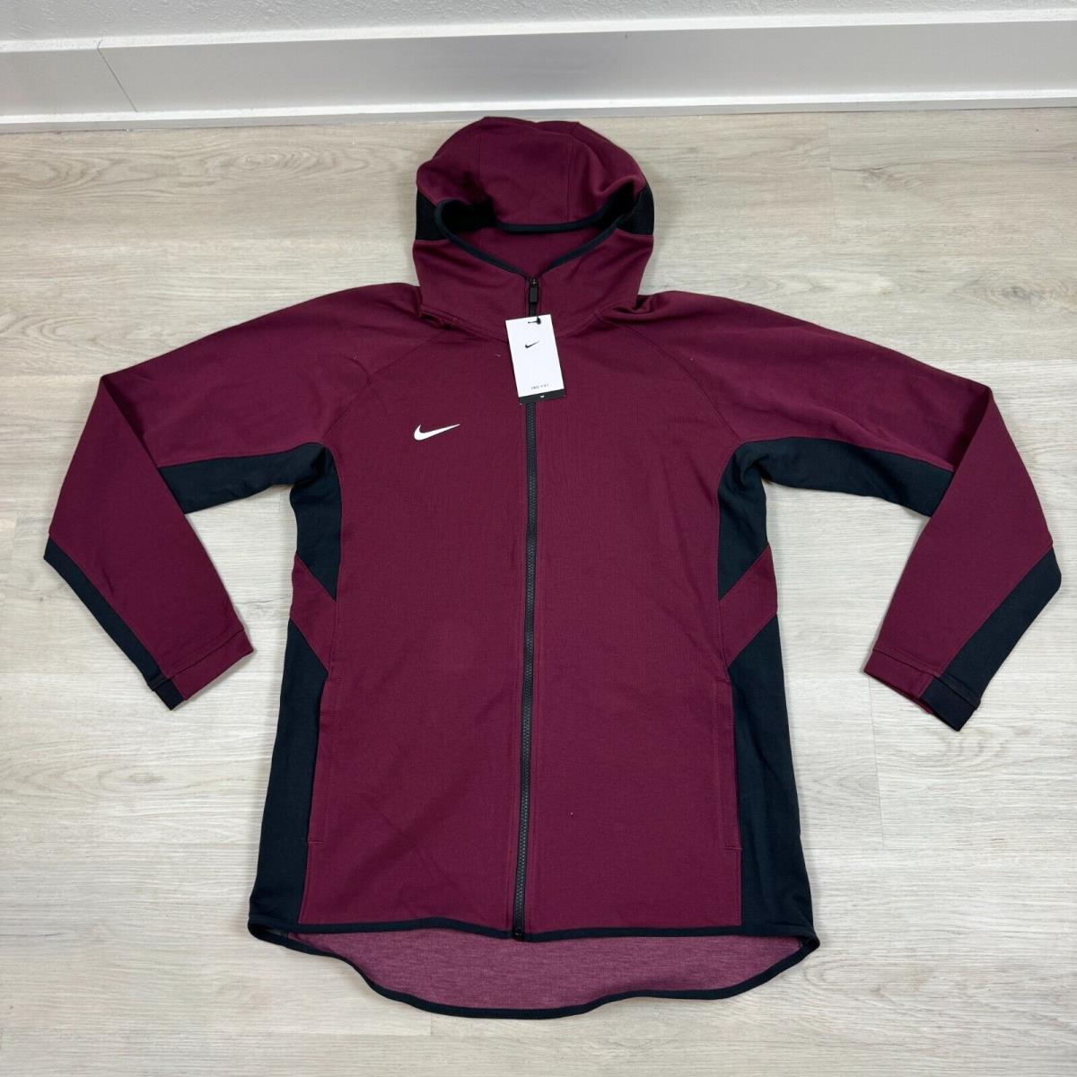 Nike Showtime Basketball Full Zip Hoodie Mens Large Tall Maroon CQ0306 669