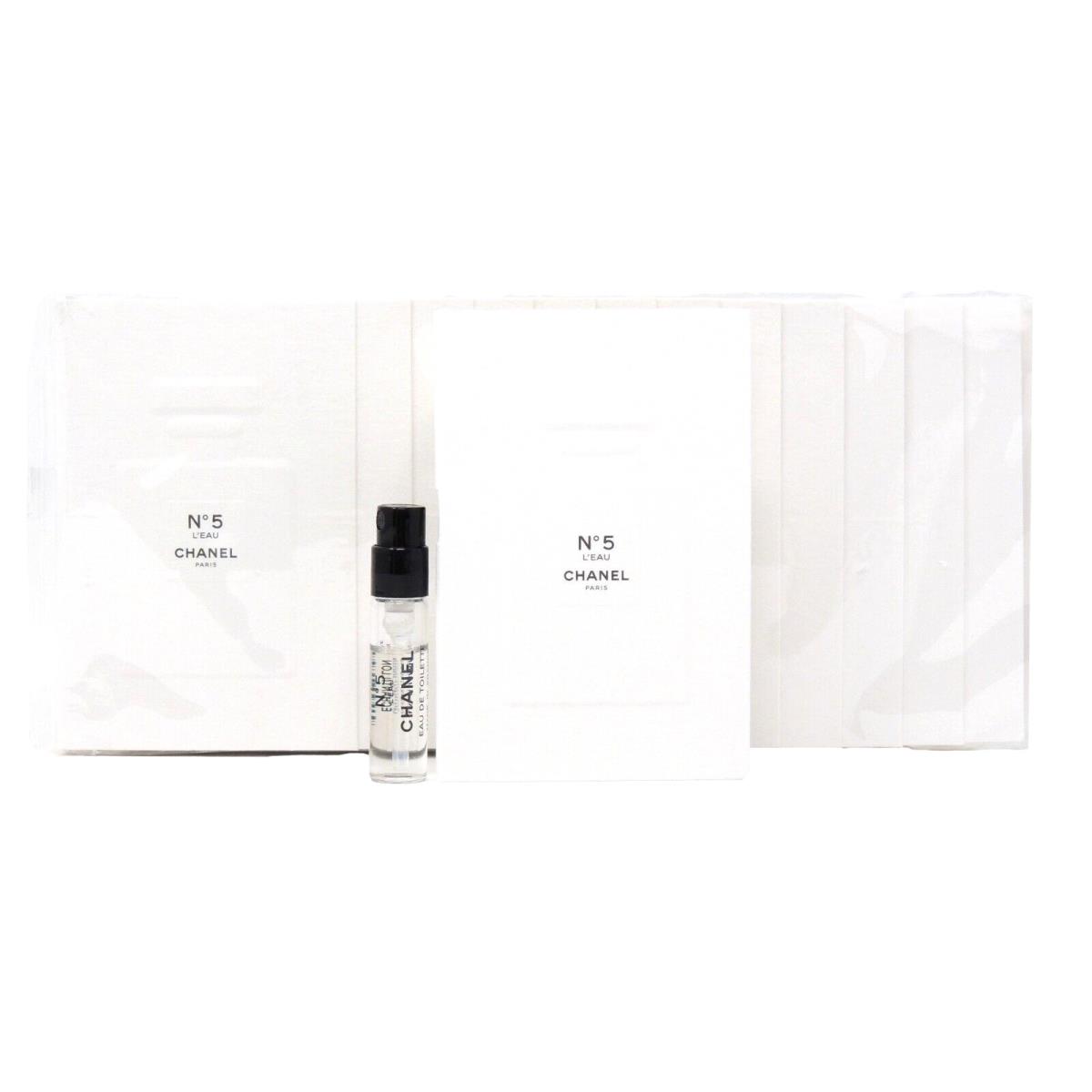 Chanel NO 5 L`eau Edt 1.5ml .05fl oz x 12 Perfume Spray Sample Vials