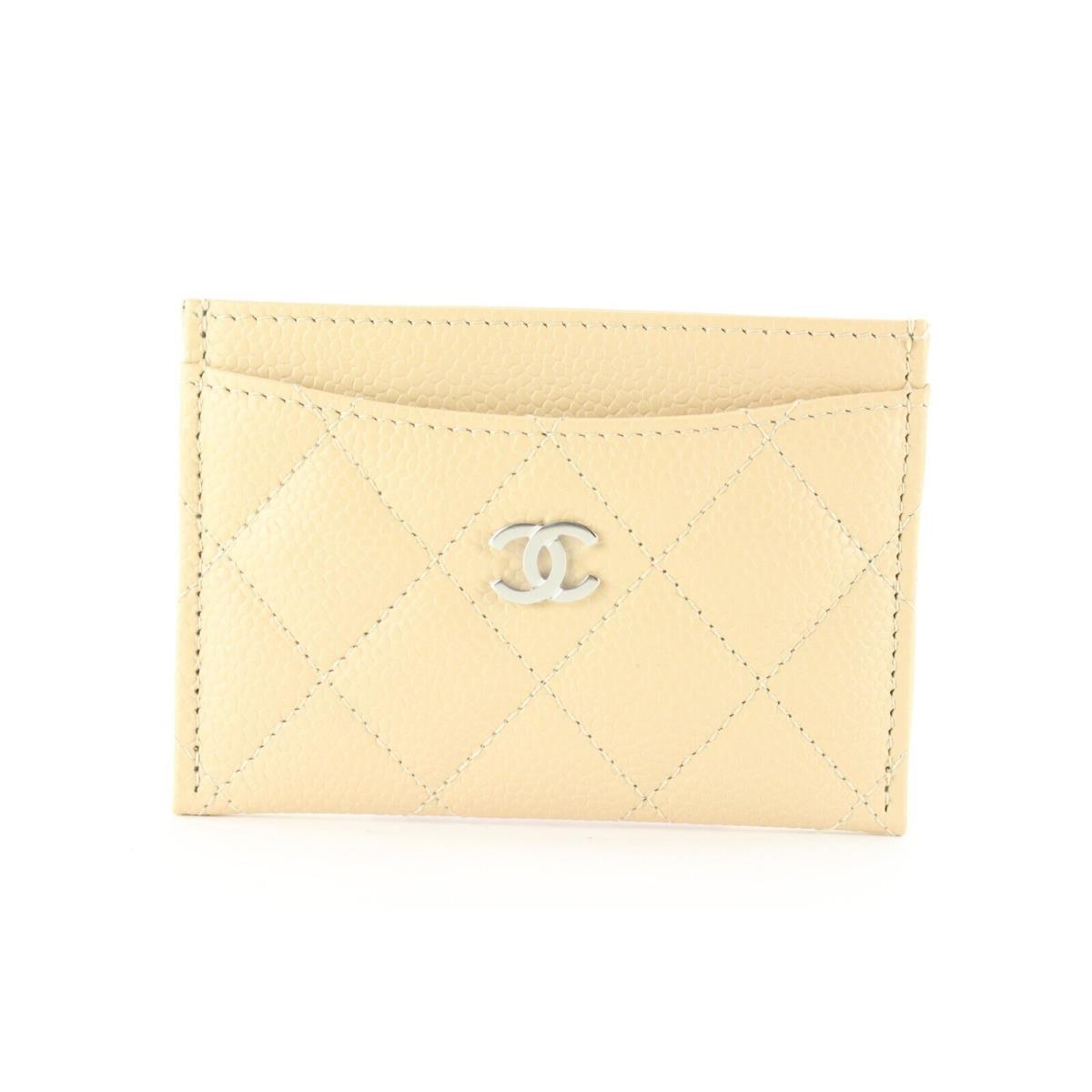 Chanel Beige Caviar Leather Card Holder Shw 1CJ1228