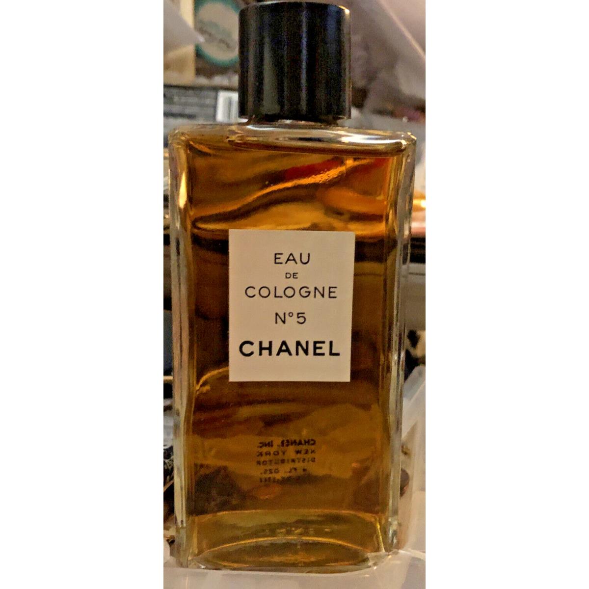 Vintage Chanel No. 5 Eau de Cologne Big 4 oz Glass Bottle Perfume