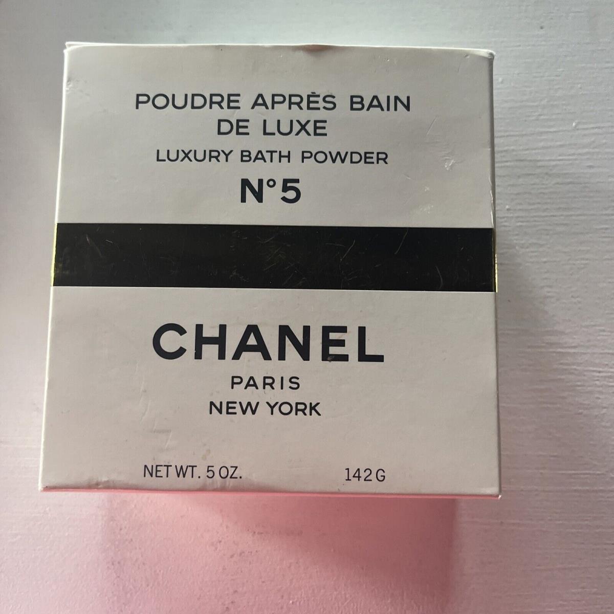 Vintage Chanel No. 5 Luxury Bath Powder Paris York Perfume-sealed 142g 5 Oz