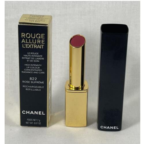 Chanel Rouge Allure L`extrait Lip Colour 822 Rose Supreme Comes with Case