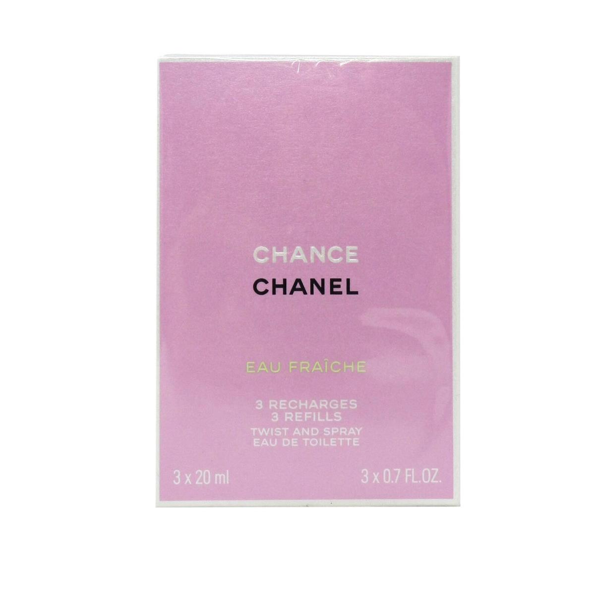 Chanel Chance Eau Fraiche Eau De Toilette Twist Spray Set 3 X 0.7 Ounces