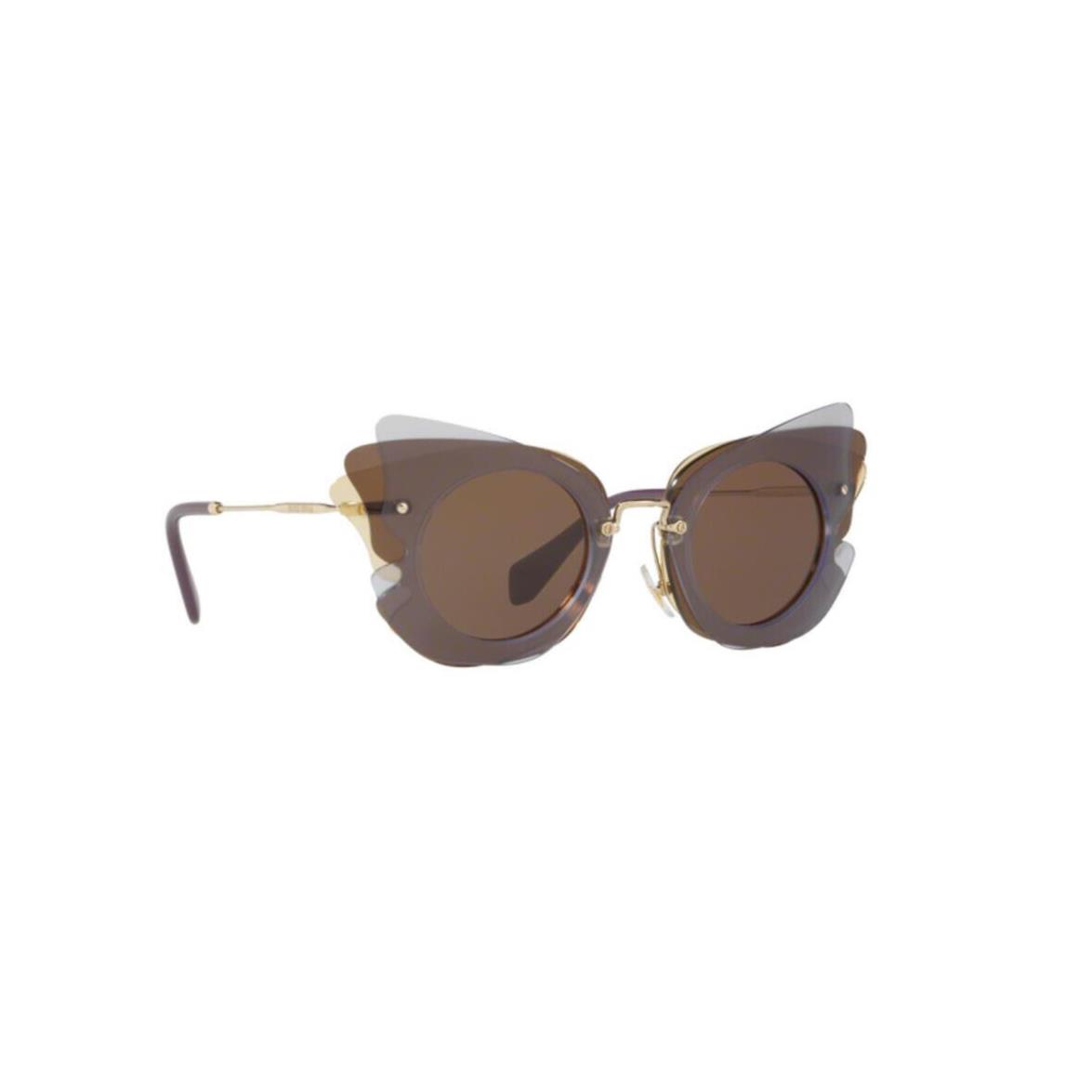 Miu Miu Sunglasses MU02S VA68C1 Brown Lilac Brown 63MM