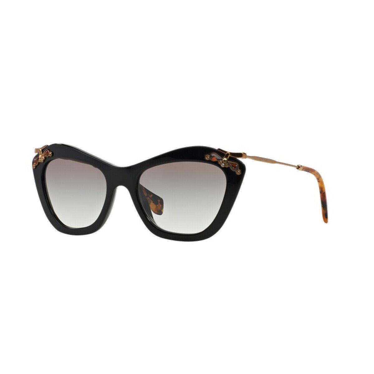 Miu Miu Sunglasses MU03PS 1AB0A7 Black Gold/grey Gradient 53MM