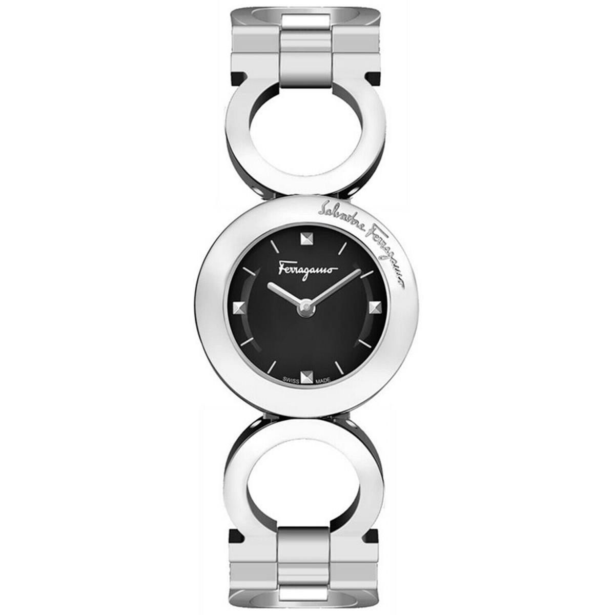 Salvatore Ferragamo Women`s Gancini Black Dial Watch - SFYA00221