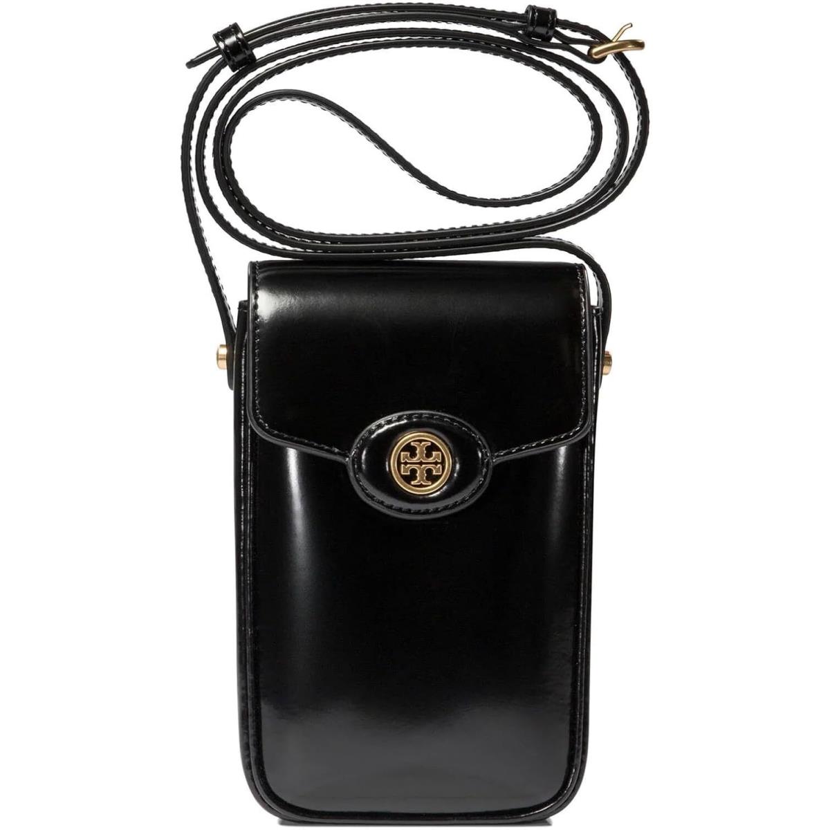 Tory Burch Hb Robinson Spazzolato Phone Crossbody Black