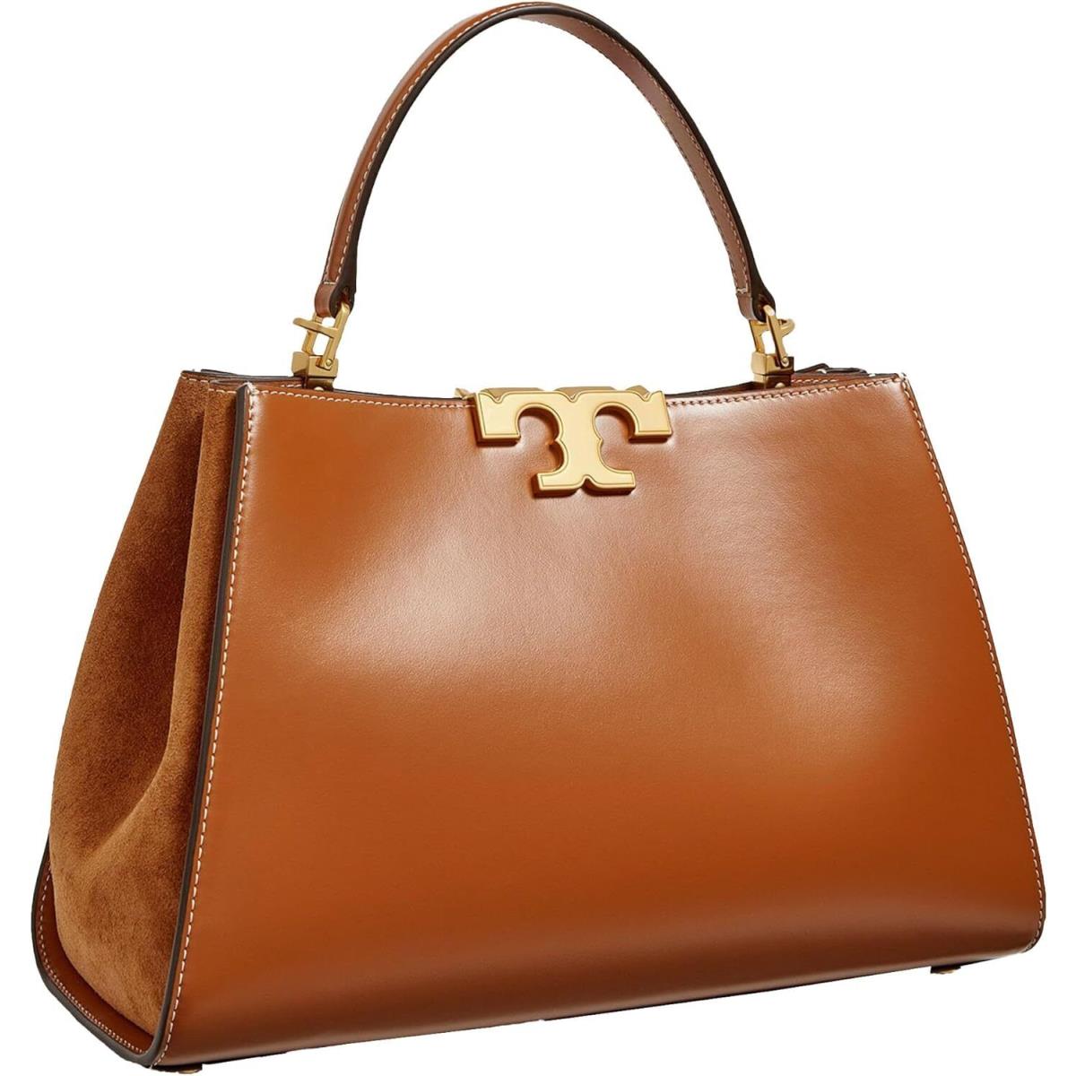 Tory Burch Hb Women`s Eleanor Satchel Leather Suede Bag Whiskey OS