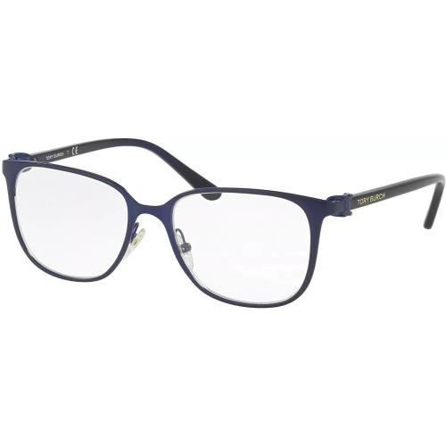 Tory Burch Blue TY1053 3208 51 Metal Frame Sqaure Rectangle Plastic Legs Glasses