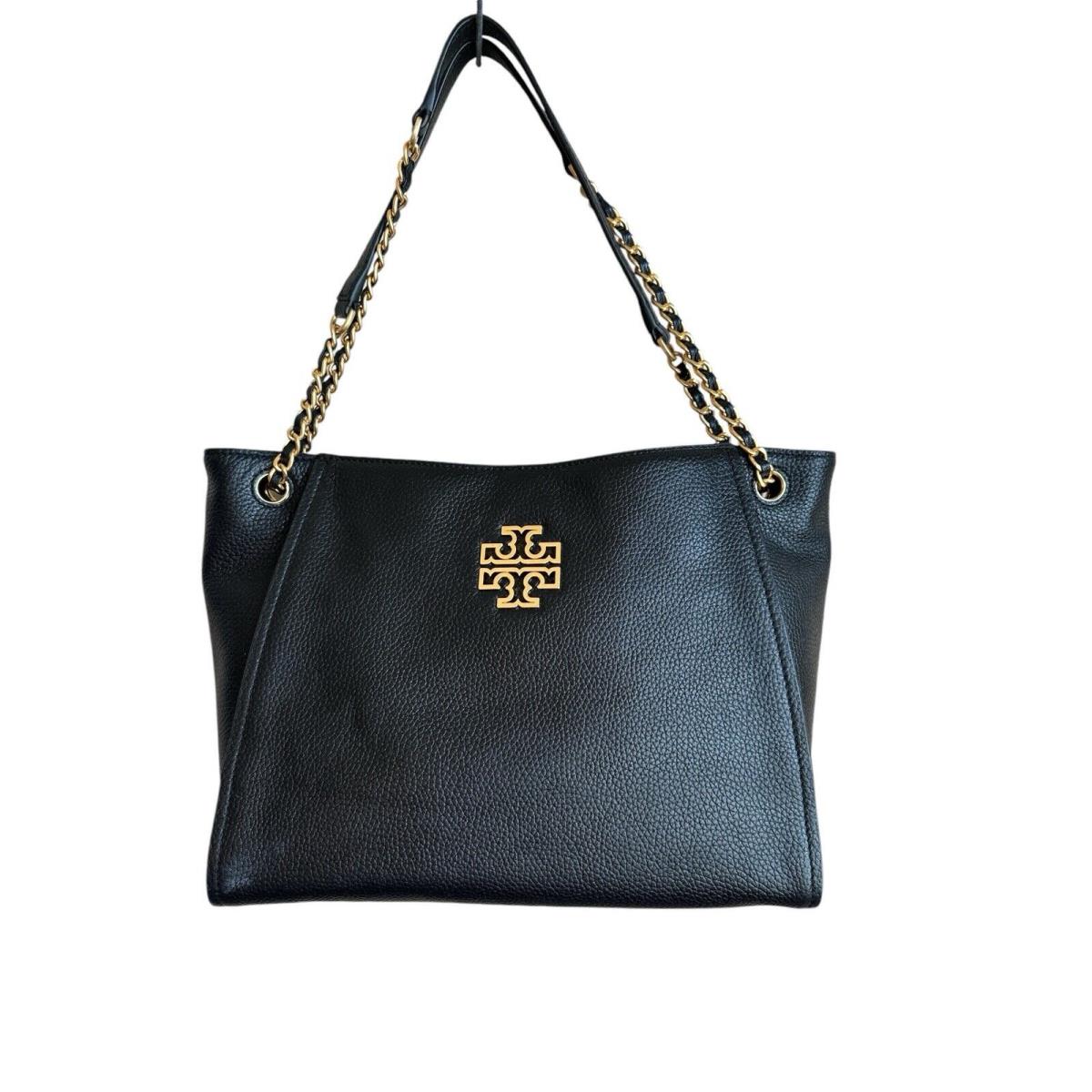 Tory Burch Black Britten Small Slouchy Shoulder Crossbody Bag