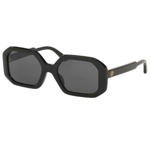 Tory Burch TY7160UM 183587 52 Black Solid Smoke Women`s Sunglasses