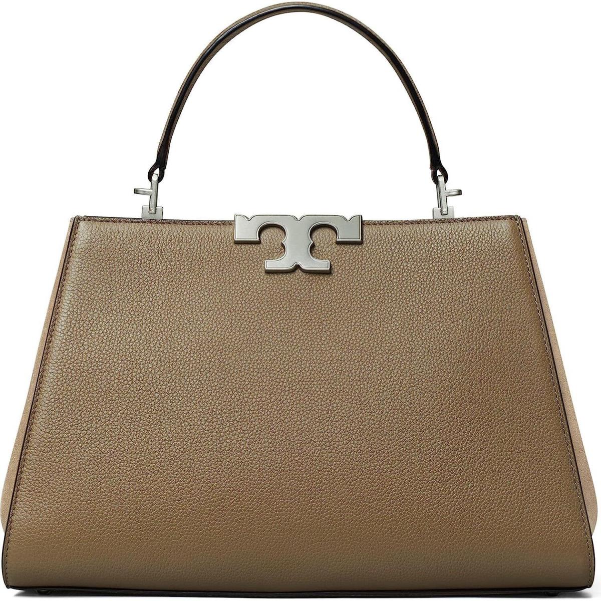 Tory Burch Hb Women Eleanor Pebbled Satchel Wild Mushroom OS