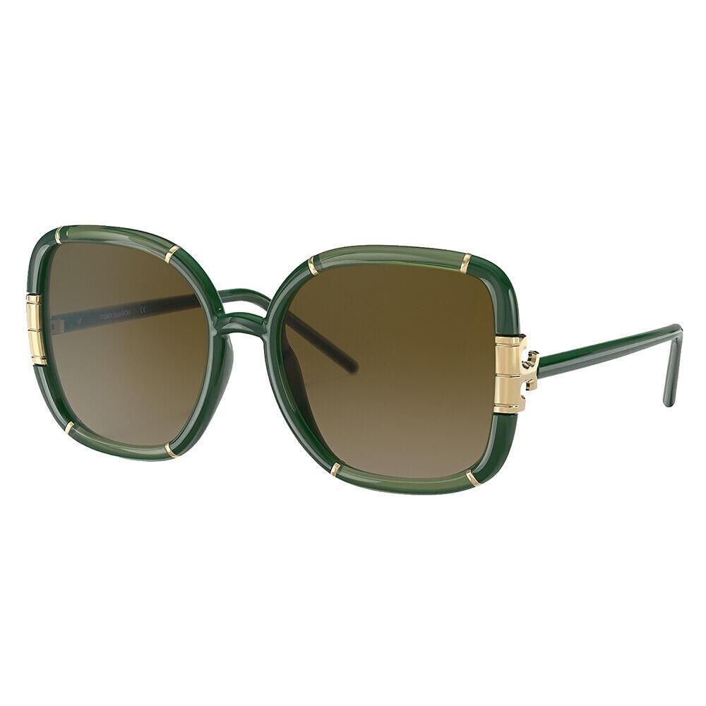 Tory Burch TY 9071U 189713 Transparent Olive/olive Plastic Sunglasses Green