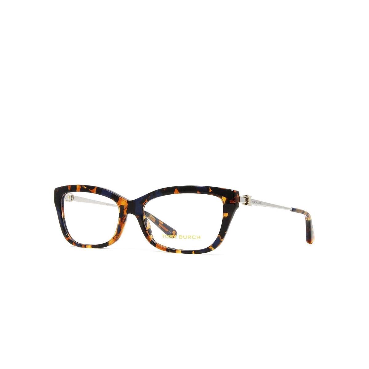 Tory Burch Women`s Eyeglasses Cat Eye FramesTY2099 1757 Blue Amber Tortoise 53mm