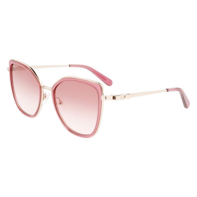 Salvatore Ferragamo Women`s Gradient Butterfly 54mm Sunglasses Rose Gold SF293S