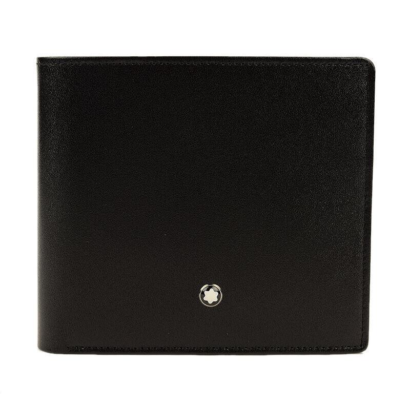 Montblanc Mens Black Meisterstuck Double Billfold Wallet Coin Pocket