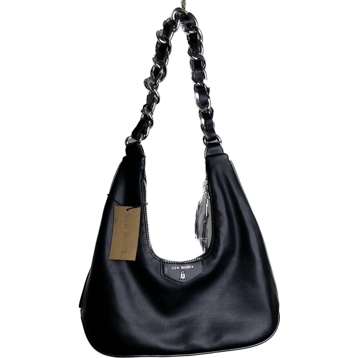 Women s Steve Madden Bgrove Black Hobo Handbag Purse