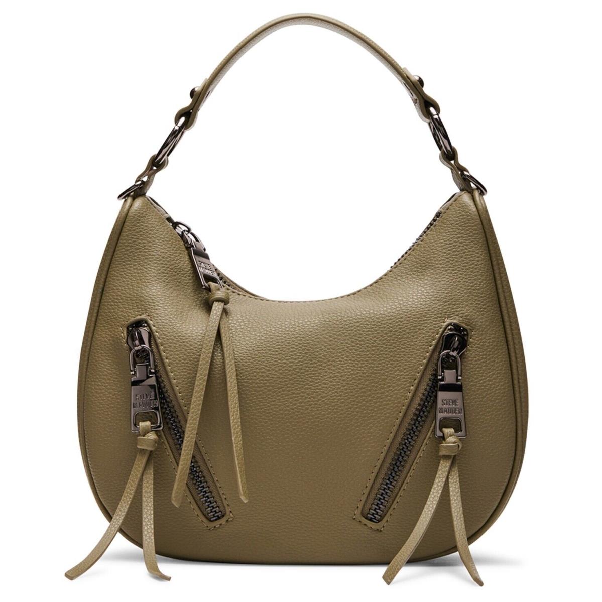 Steve Madden Cosmic Hobo Crossbody Bag Olive Silver