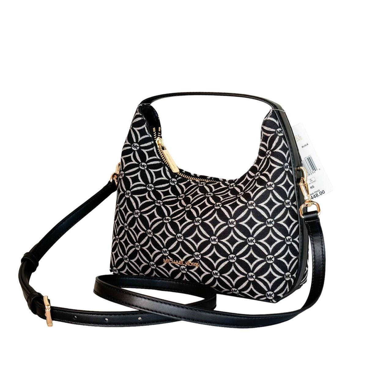 Michael Kors Ember Small Shoulder Crossbody Bag Jacquard MK Black Multi