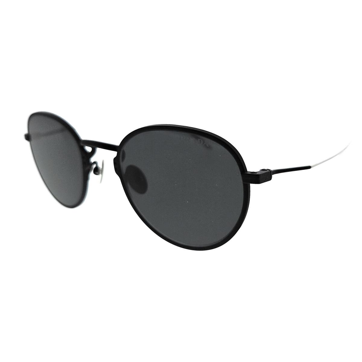 Prada 0PR 53WS 04Q5S0 Matte Black Round Sunglasses