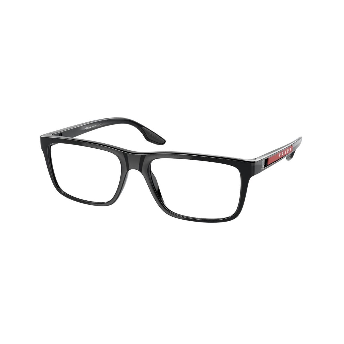 Prada Linea Rossa PS 02OV 1AB1O1 Black Demo Lens 55 mm Men`s Eyeglasses