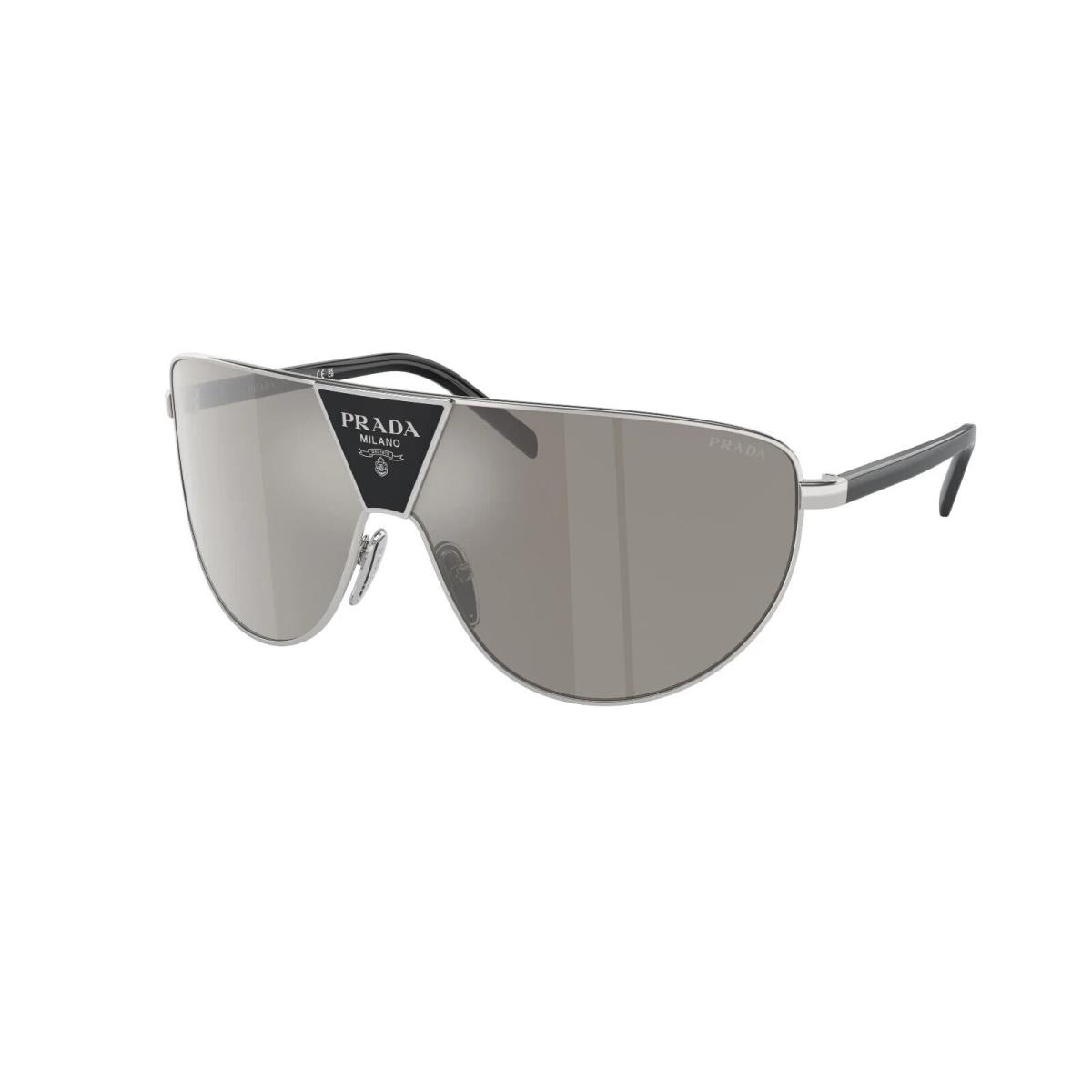 Prada PR 69ZS 1BC2B0 Silver Light Grey Mirror Silver 37 mm Men`s Sunglasses